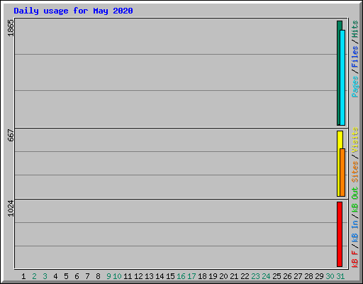 Daily usage for May 2020