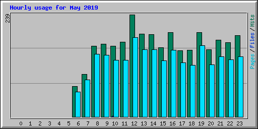 Hourly usage for May 2019