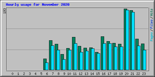 Hourly usage for November 2020