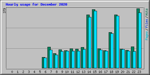 Hourly usage for December 2020