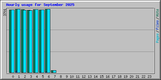 Hourly usage for September 2025