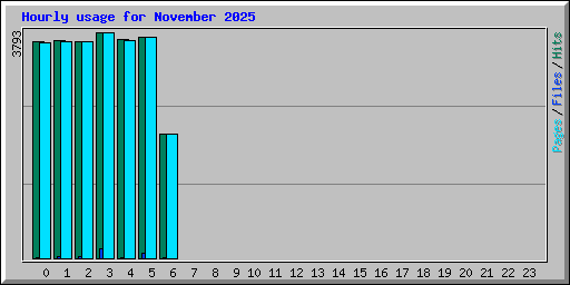 Hourly usage for November 2025