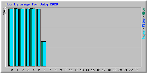 Hourly usage for July 2026